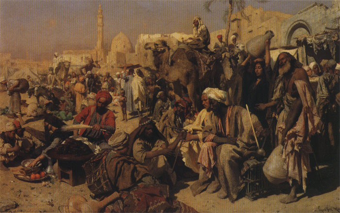 Market Place Outside the Gates of Cairo.